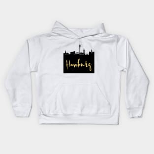 HAMBURG GERMANY DESIGNER SILHOUETTE SKYLINE ART Kids Hoodie